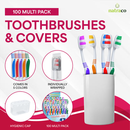 Regular Toothbrushes Bulk 100 Pack